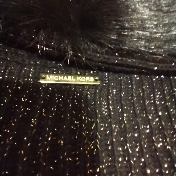 Michael Kors Metallic Faux-Fur Trim Cardigan - Picture 11 of 15